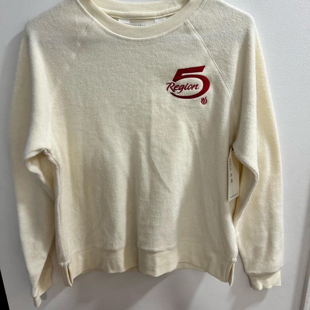 Boxercraft Cream‎ Region 5 Logo Fleece Sweatshirt Pullover Women's Small